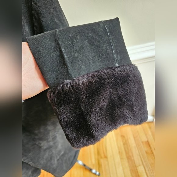 Women's Soft Leather Pacific Rose Coat - Black, Size XL - Vintage - Picture 5 of 9